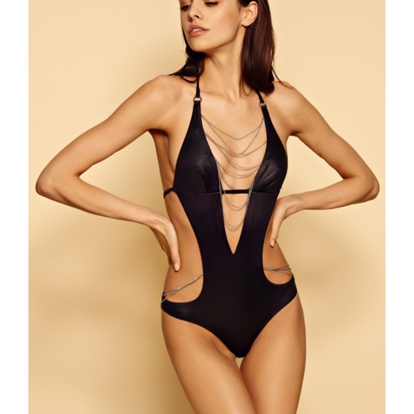 Agent Provocateur Tonya Black Swimsuit AP3 Medium NWT - Picture 2 of 8